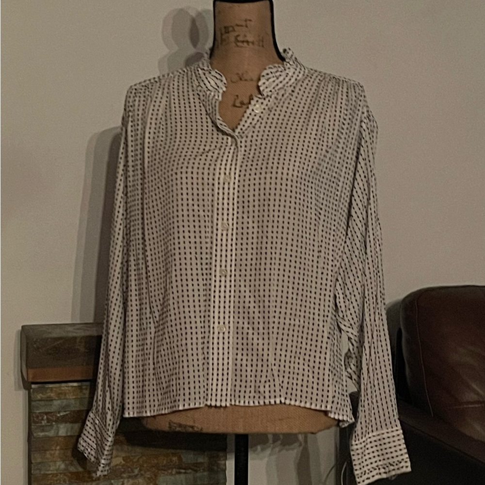 NWT- Loft dotted stripped shirt